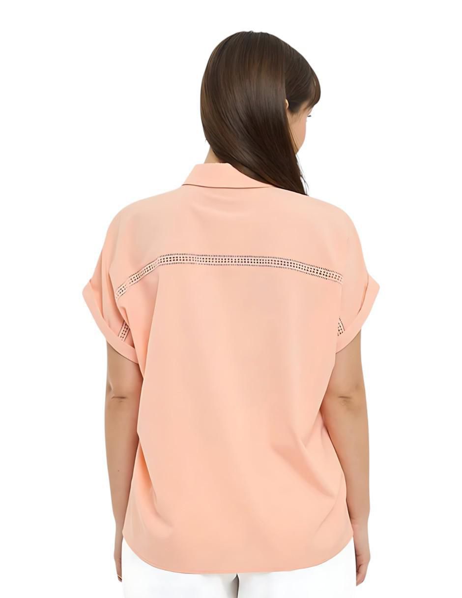 Blusa camisera manga corta para mujer 2