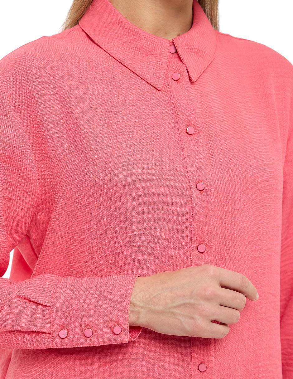 Blusa camisera manga larga para mujer 4