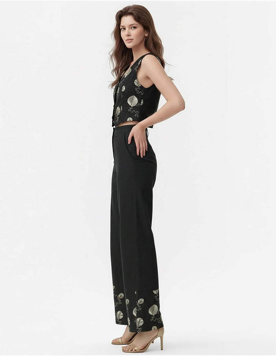 Conjunto business casual okboth bordado "de" lino "para" no aplica mujer