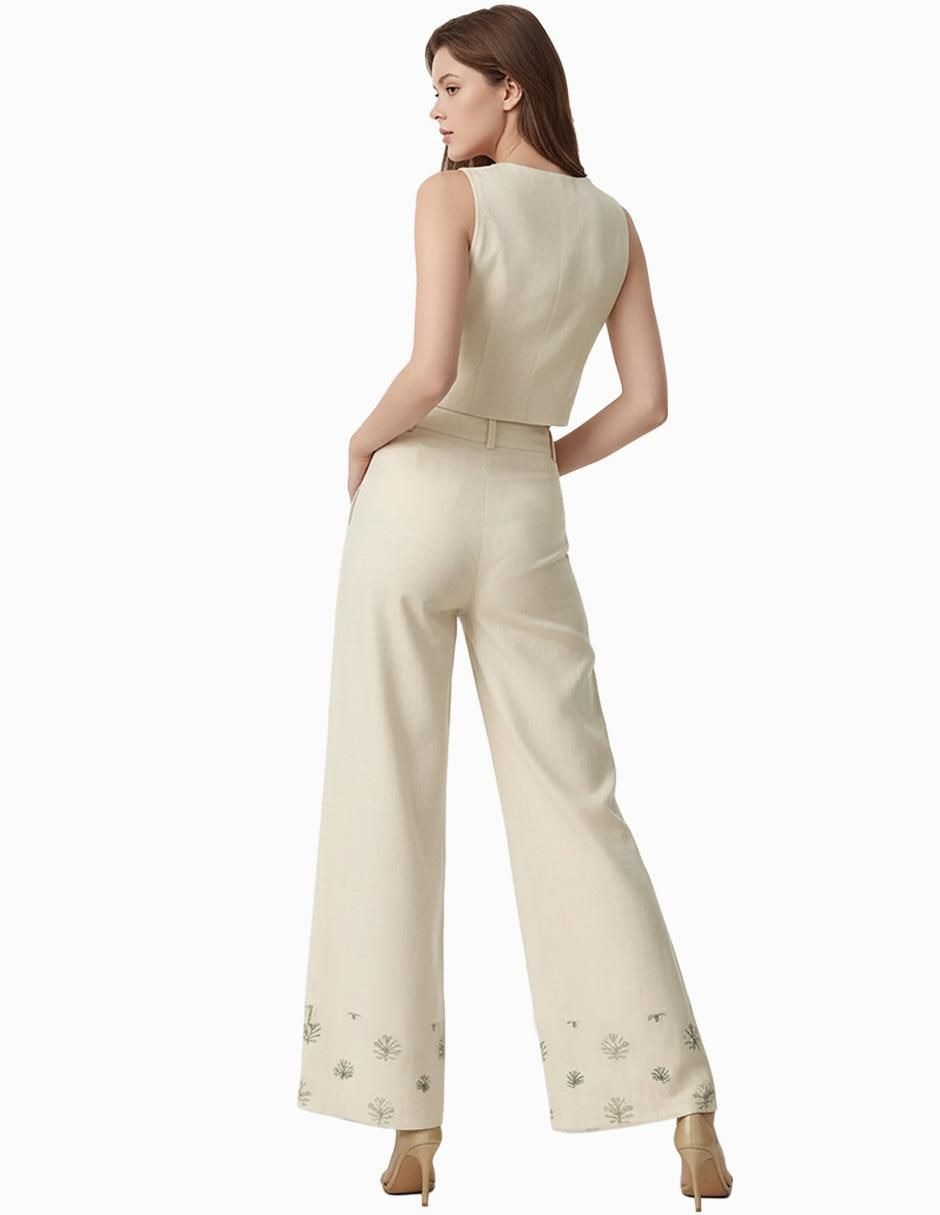 Conjunto business casual okboth bordado "de" lino "para" no aplica mujer