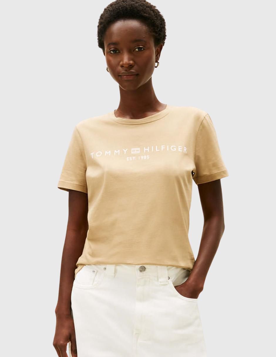 Playera manga corta cuello redondo para mujer