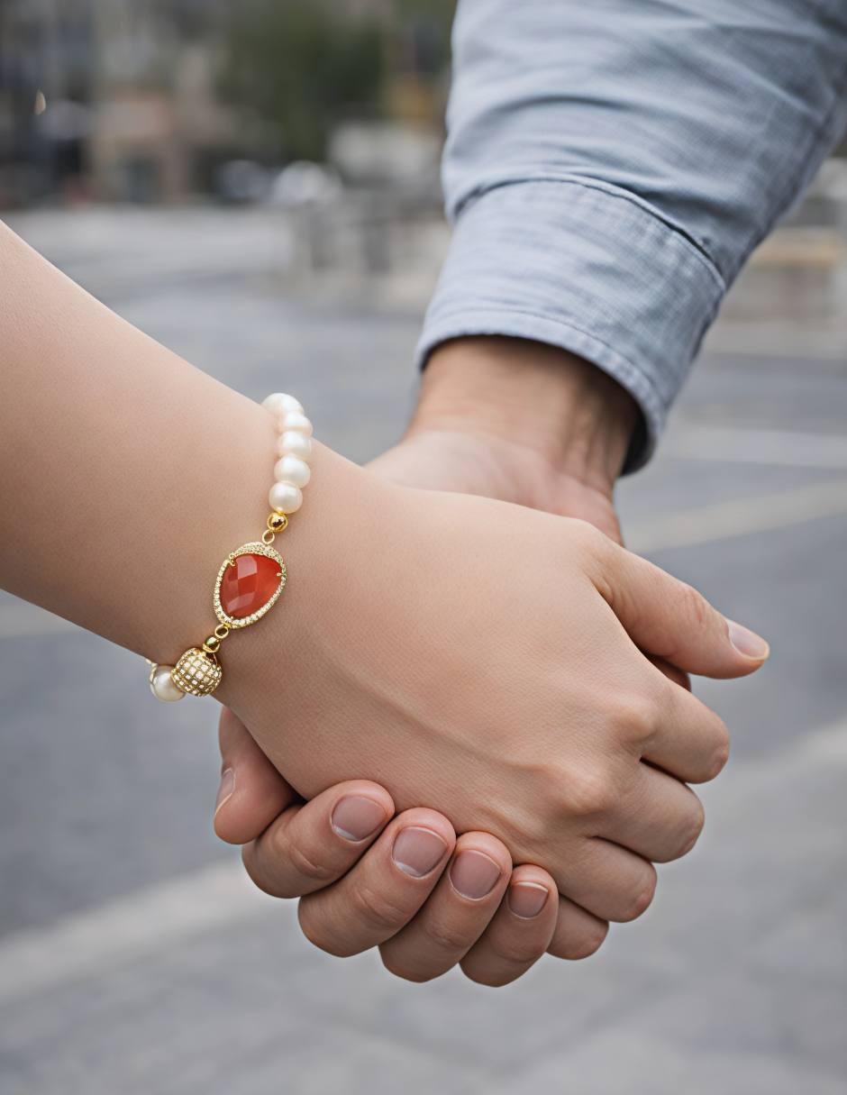Pulsera yoiko "de" aleación de metal "con" zirconia 18 k eleganza "acabado"