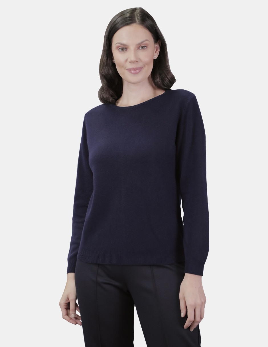Suéter cuello redondo para mujer
