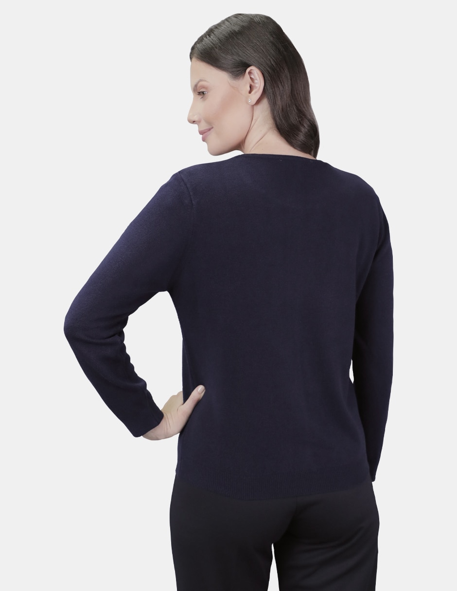 Suéter cuello redondo para mujer 2