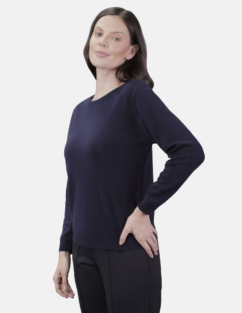 Suéter cuello redondo para mujer 4