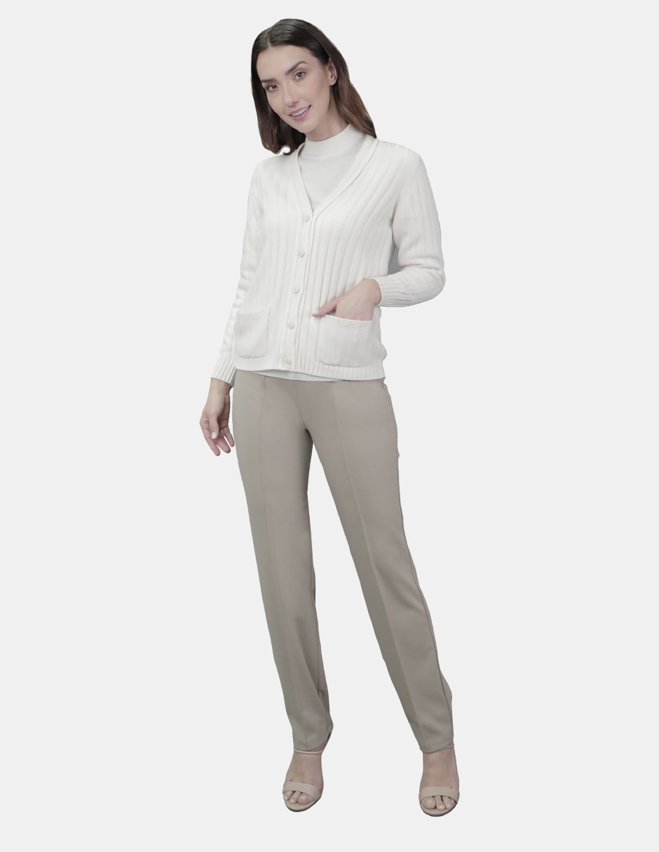 Suéter cuello v para mujer 4