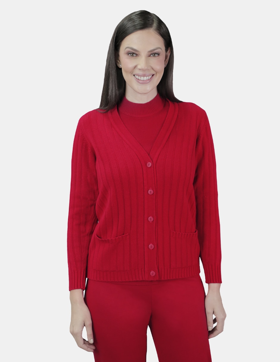 Suéter cuello v para mujer