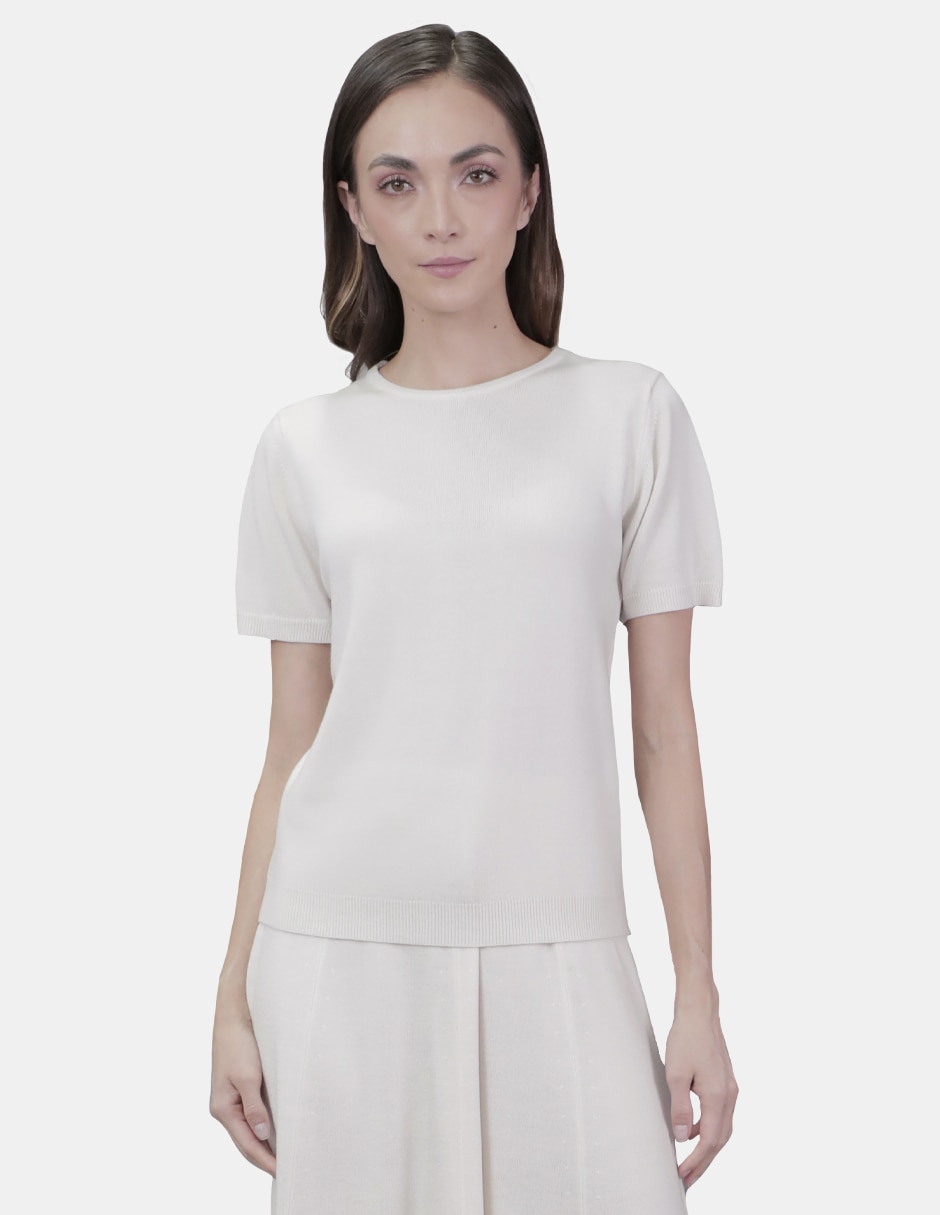 Blusa manga corta para mujer